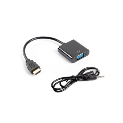 Adapter HDMI - VGA/Jack 3.5 mm LANBERG AD-0017-BK 0.2 m
