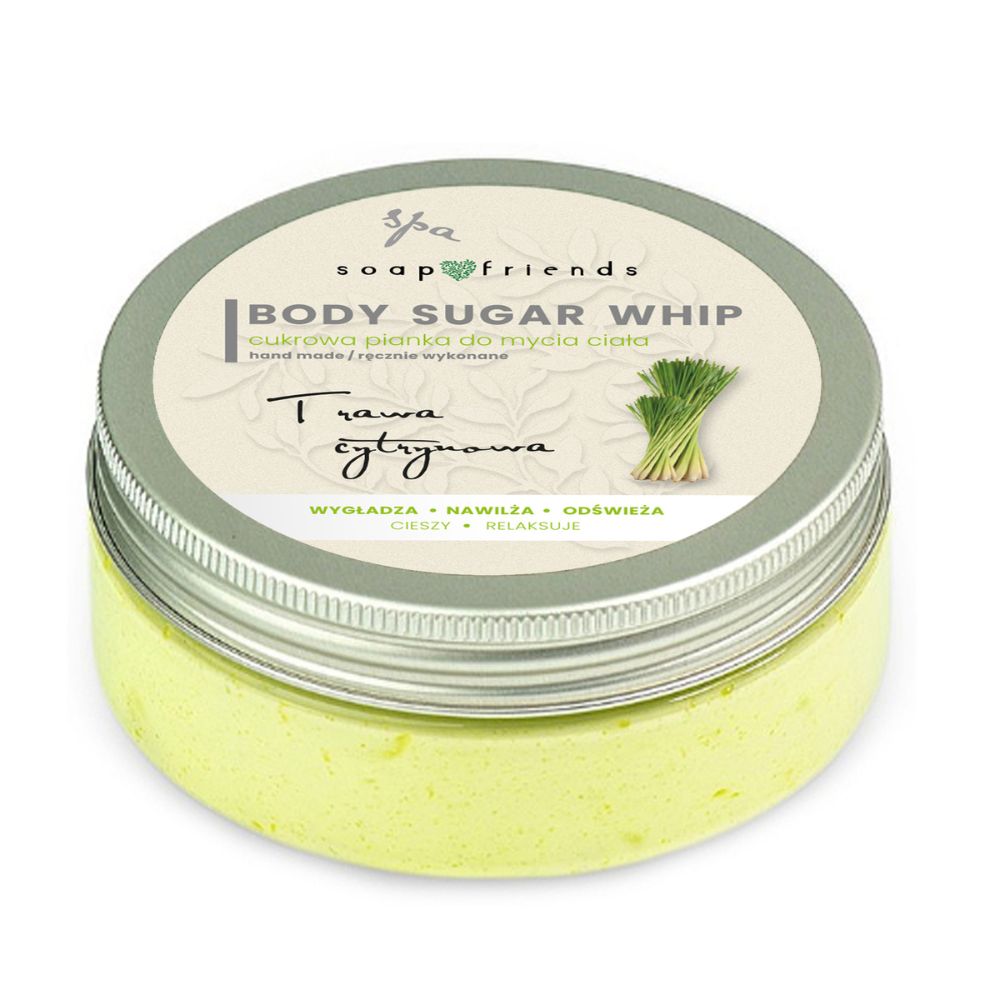Soap&Friends Body Sugar Whip cukrowa pianka do mycia ciała trawa cytrynowa, 200 g