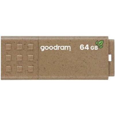 Pendrive GOODRAM UME3 Eco Friendly 64GB, USB 3.2 Gen. 1 (USB 3.0), Odczyt 60 Mb/s, Zapis 20 Mb/s Brązowy