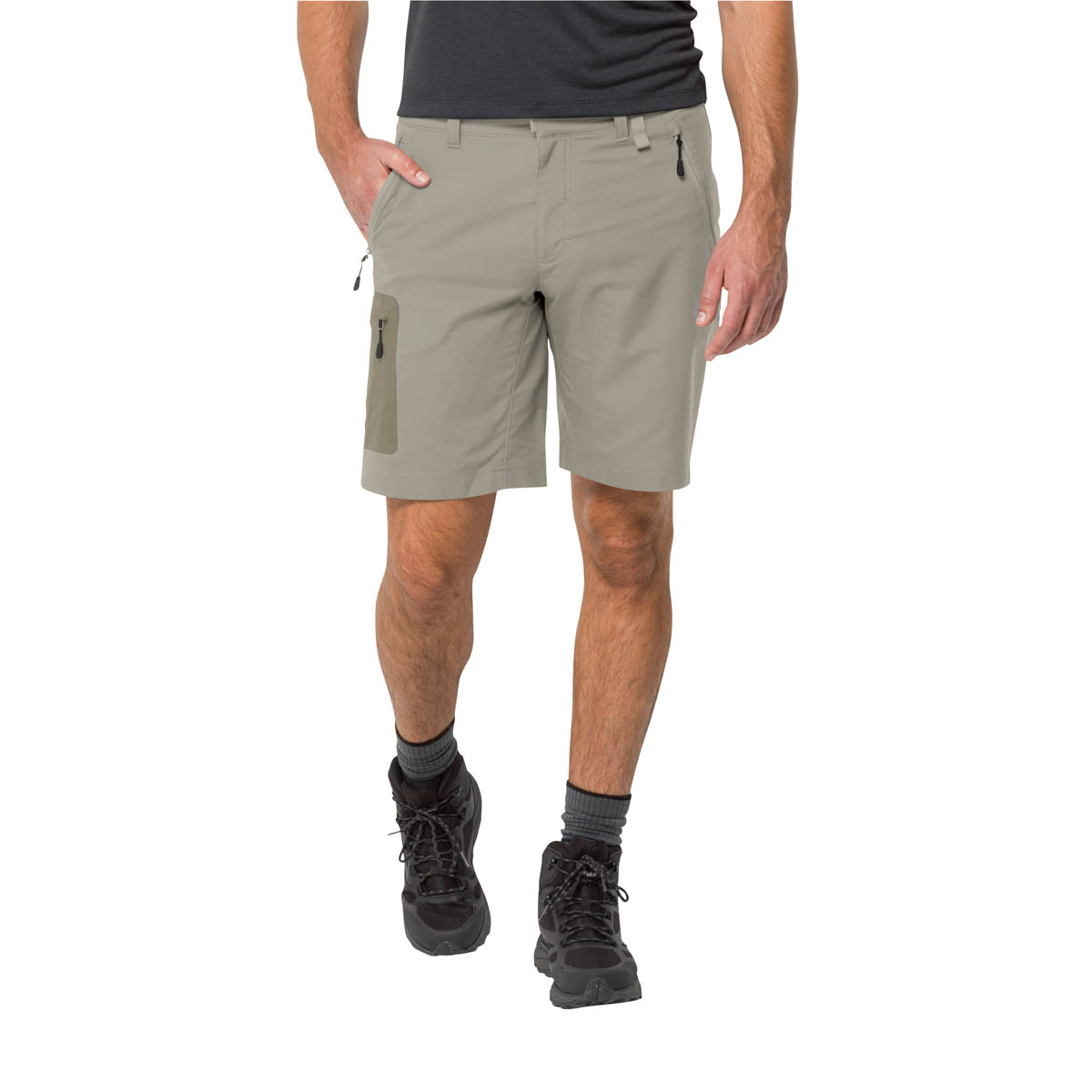 Krótkie spodenki męskie Jack Wolfskin ACTIVE TRACK SHORTS MEN misty green - 56