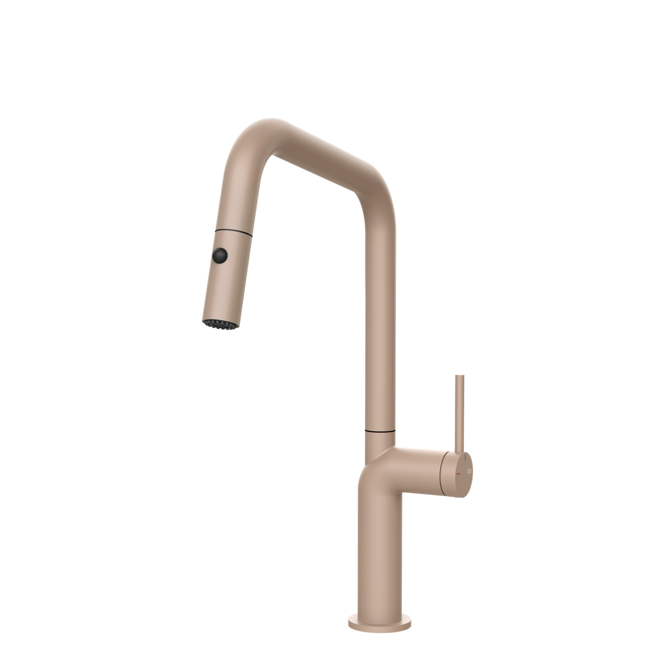 Gessi - Bateria kuchenna Stelo wyciągana wylewka 60307 Pudrowy róż matowy
