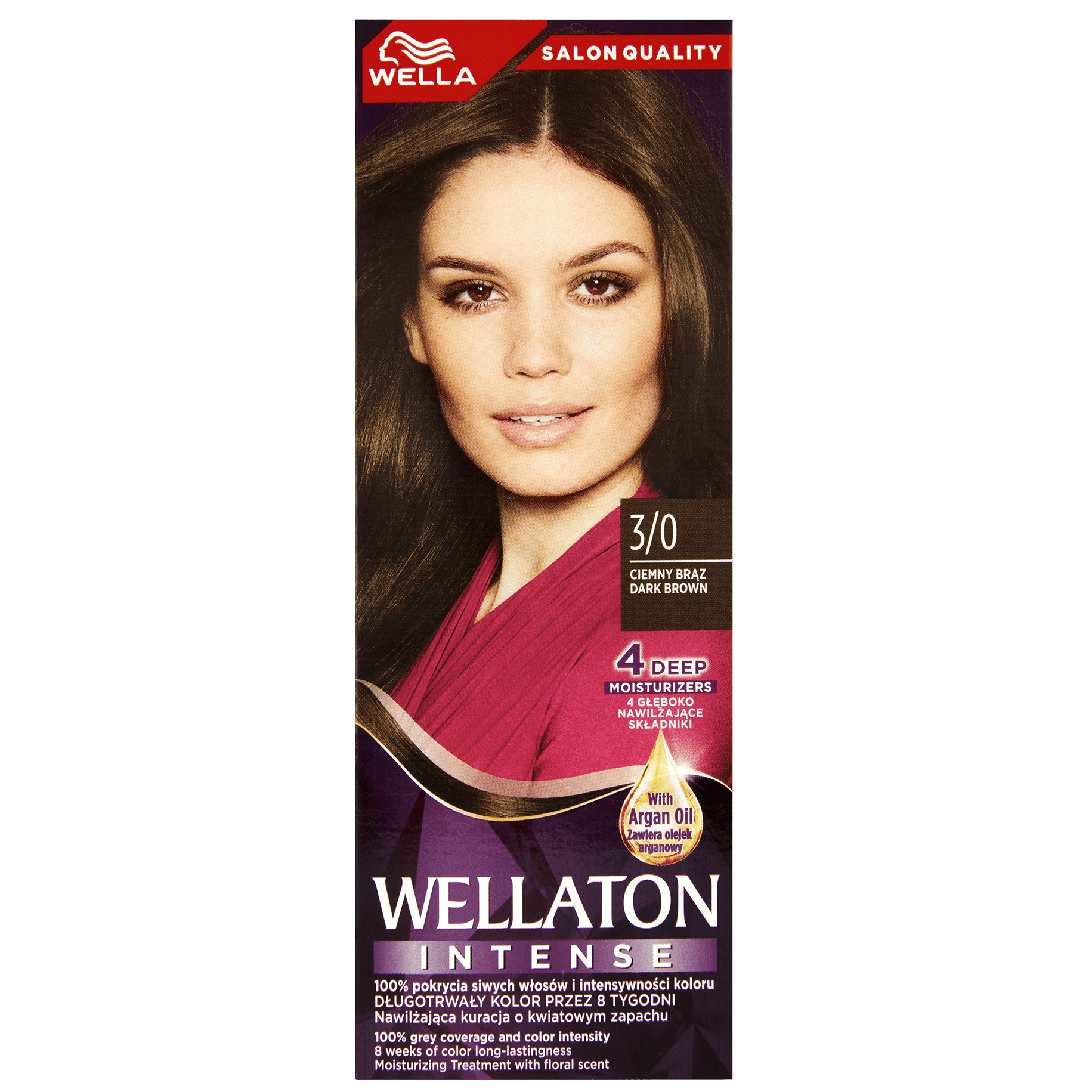 Wella Wellaton Intense farba do włosów 3/0 ciemny brąz, 1 opak.