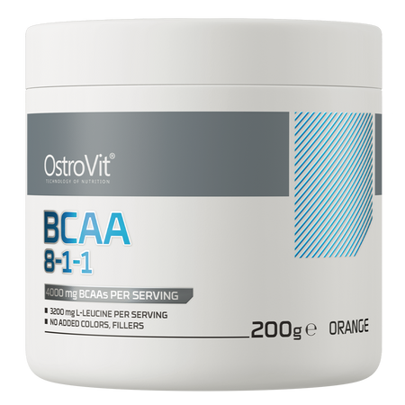 OstroVit BCAA 8-1-1 suplement diety o smaku pomarańczowym, 200 g