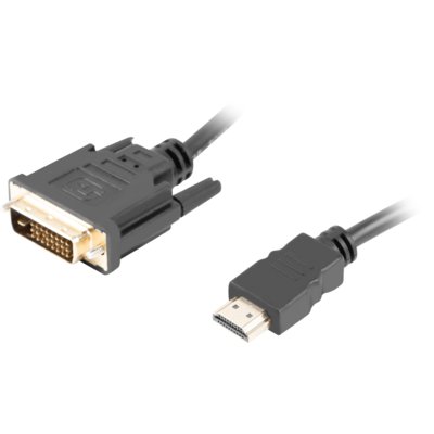Kabel HDMI - DVI-D Single Link LANBERG CA-HDDV-10CC-0005-BK 0.5 m