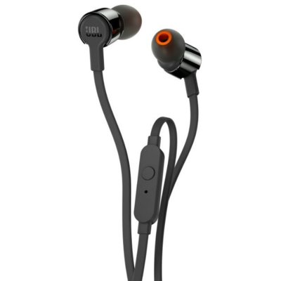 Słuchawki dokanałowe JBL T210 z mikrofonem Czarny