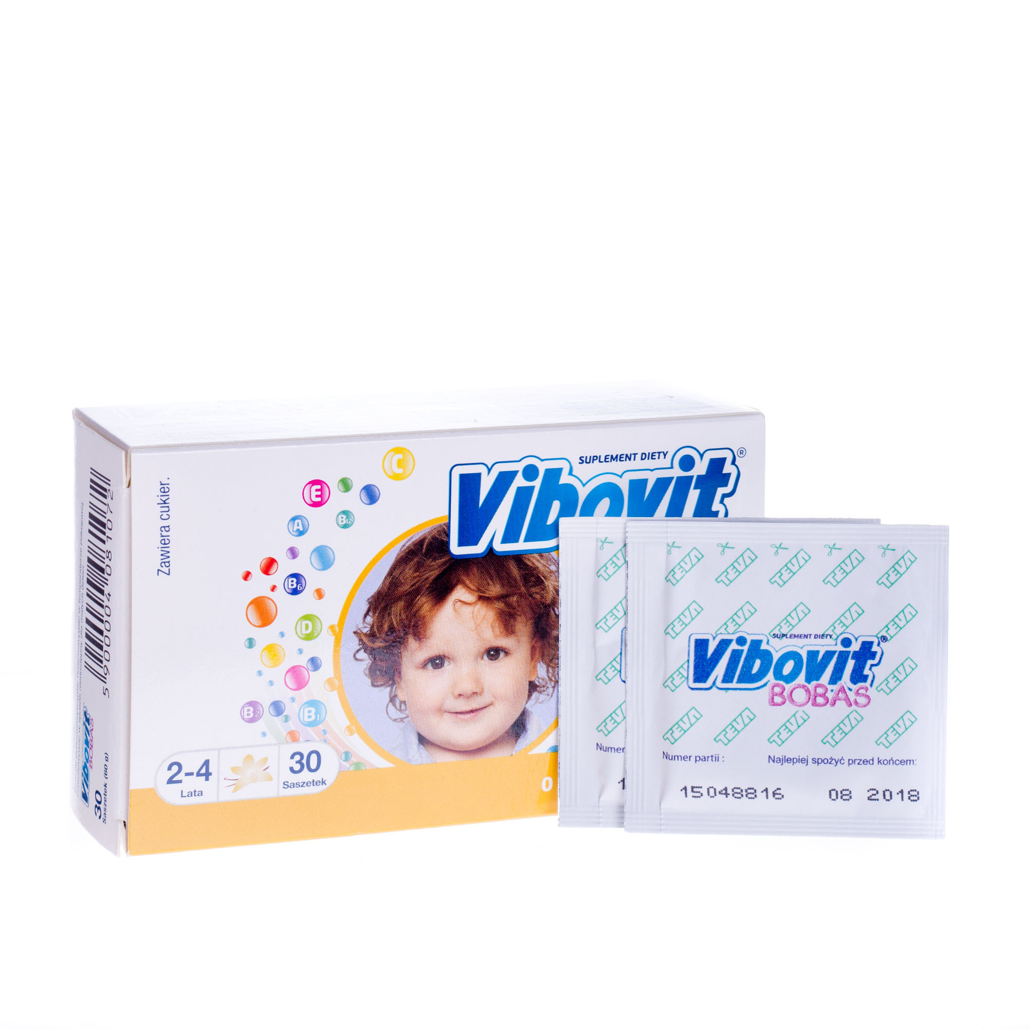 Vibovit Bobas, suplement diety, smak waniliowy, 30 saszetek