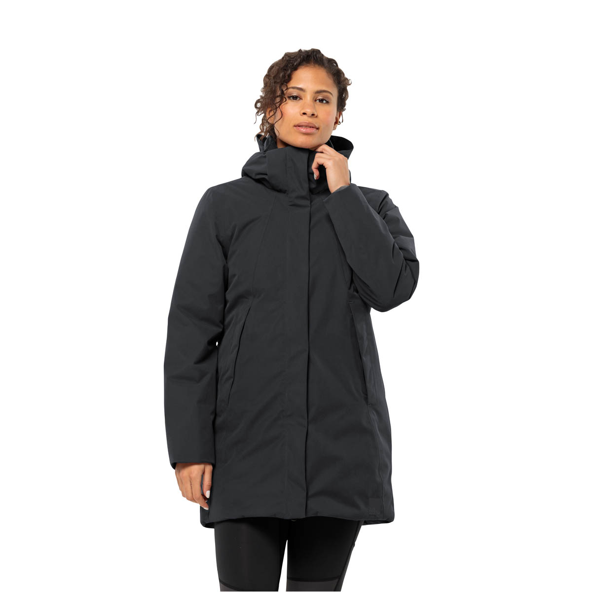 Damski płaszcz zimowy Jack Wolfskin SALIER COAT phantom - L