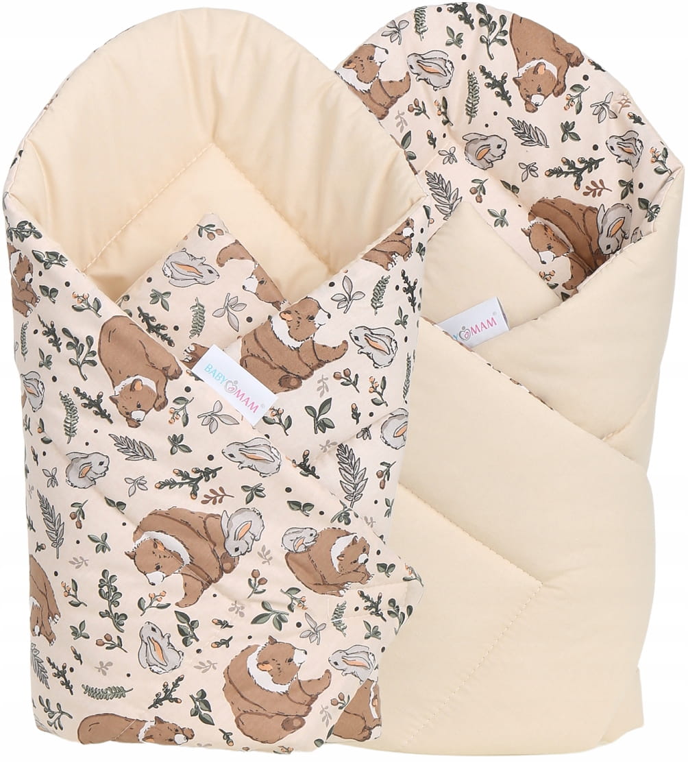 Babymam becik rożek niemowlęcy bawełna dwustronny