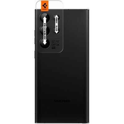 Szkło Hartowane SPIGEN Optik Pro Camera 2-Pack do Samsung Galaxy S23 Ultra Czarny