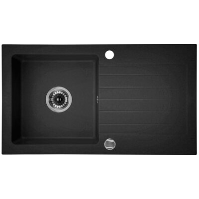 Zlewozmywak jednokomorowy z ociekaczem DEANTE Zorba ZQZ 2113 Grafitowy 44x76