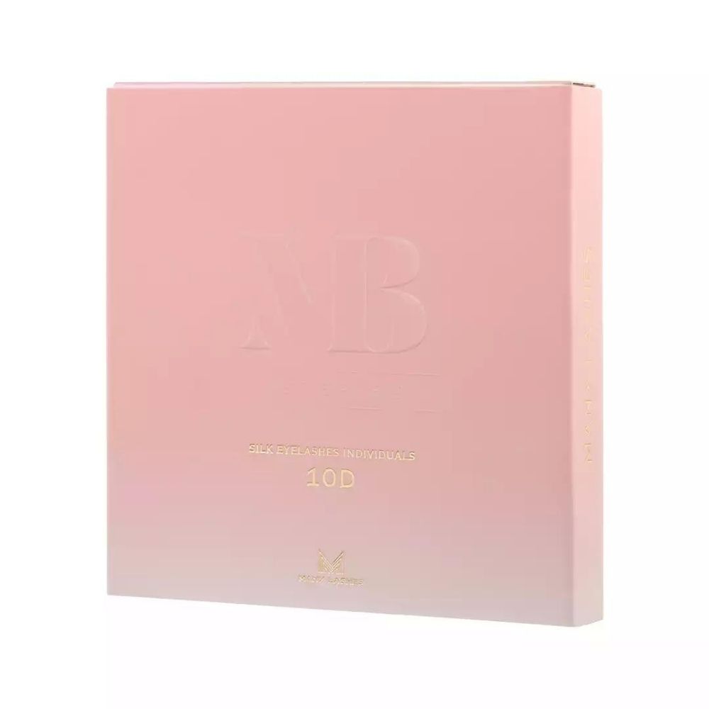 Many Beauty Master box Silk Eyelashes Individuals zestaw kępek rzęs do makijażu 10D, skręt D - mocny skręt, 1 zest.