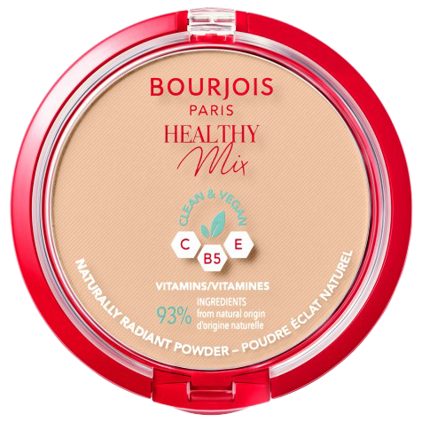 Bourjois Healthy Mix wegański puder matujący do twarzy 04 golden beige, 10 g