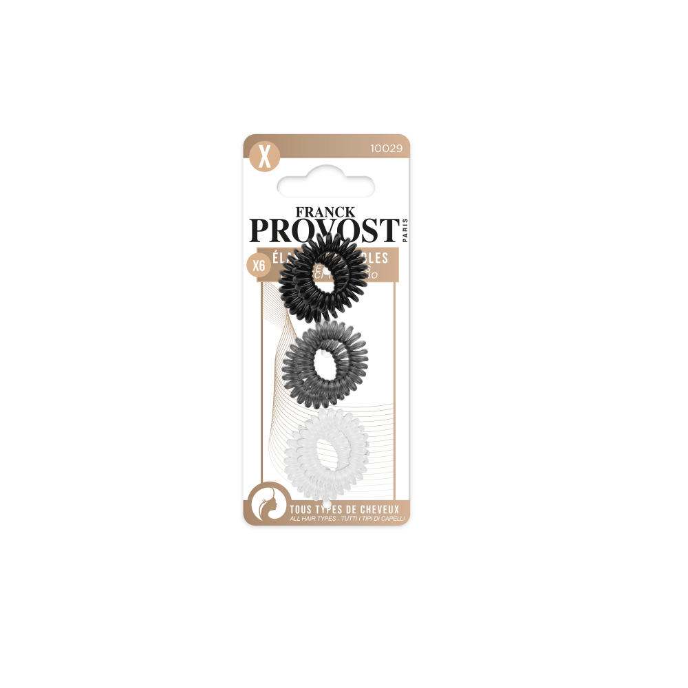 Franck Provost gumki do włosów kable, 6 szt./1 opak.