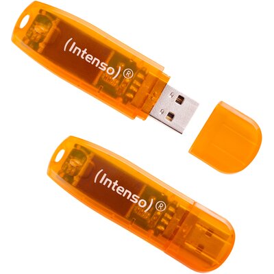 Pendrive INTENSO Rainbow Line 2 x 64GB, USB 2.0, Odczyt 28 Mb/s, Zapis 6.5 Mb/s