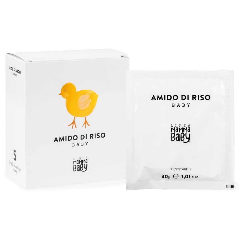 Linea MammaBaby skrobia ryżowa do kąpieli dla dzieci i niemowląt, 5x30 g