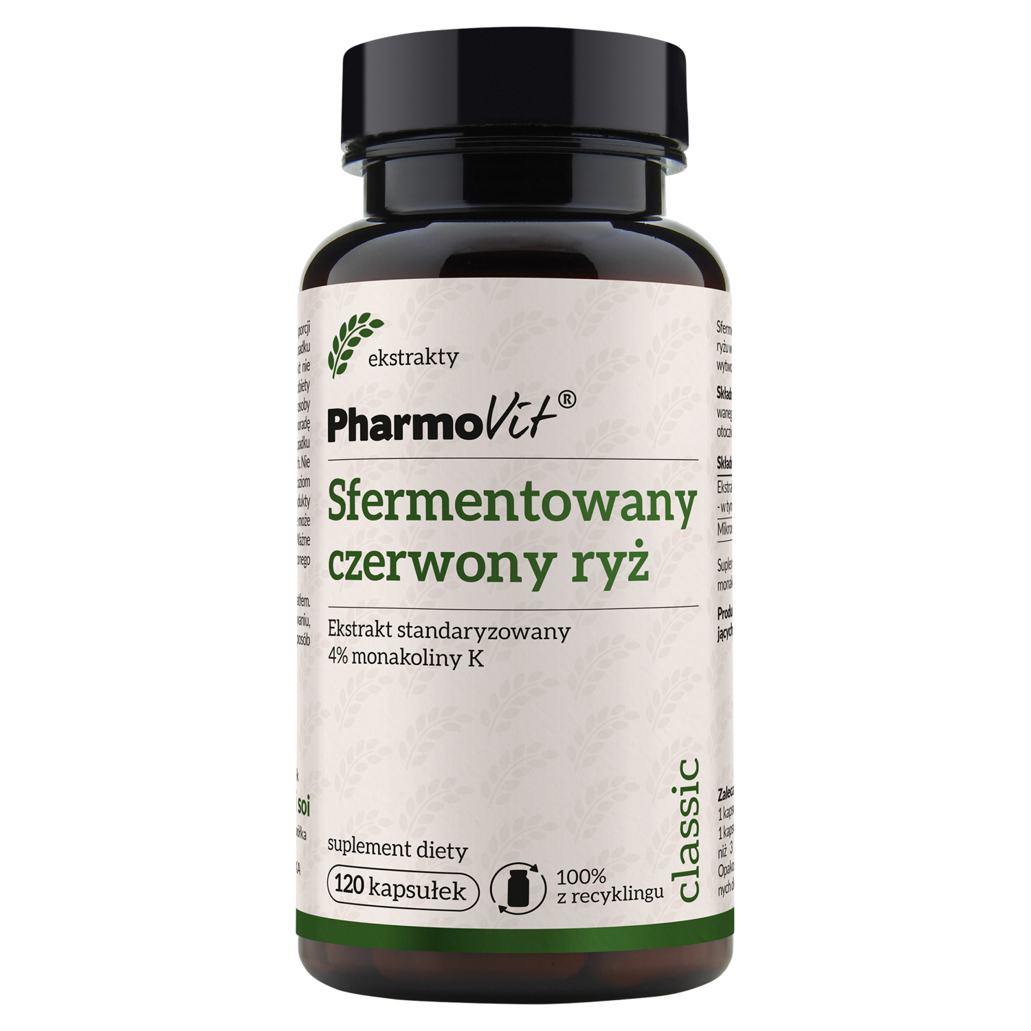 Pharmovit Czerwony Ryż Ekstrakt suplement diety, 120 kaps./1 opak.