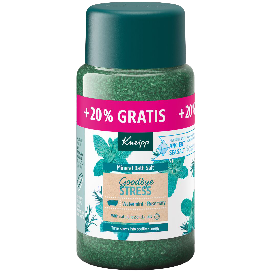 Kneipp Goodbye Stress kryształki do kąpieli z soli mineralnej rozmaryn i mięta, 600 g