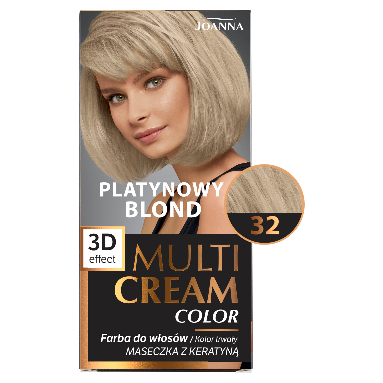 Joanna Multi Cream Color farba do włosów 32 platynowy blond, 1 opak.