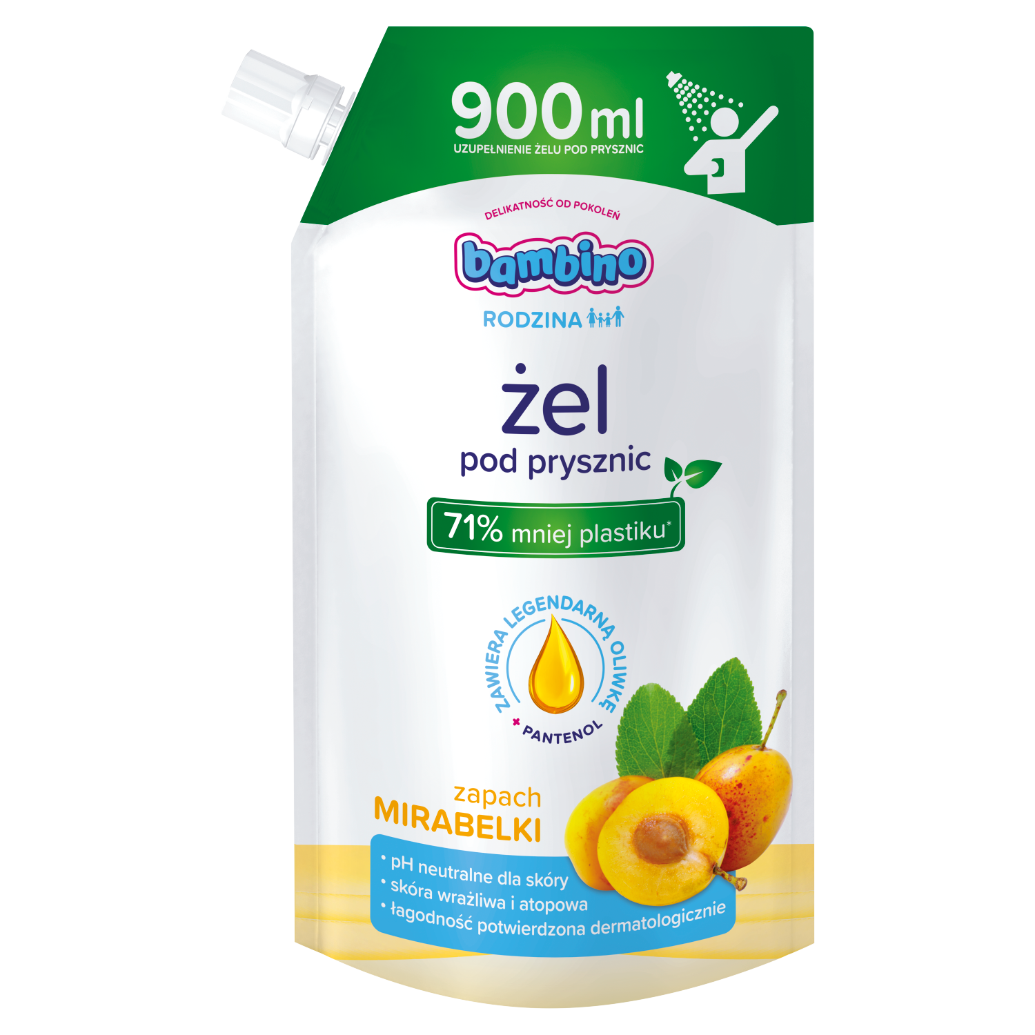 Bambino Mirabelka żel pod prysznic, 900 ml