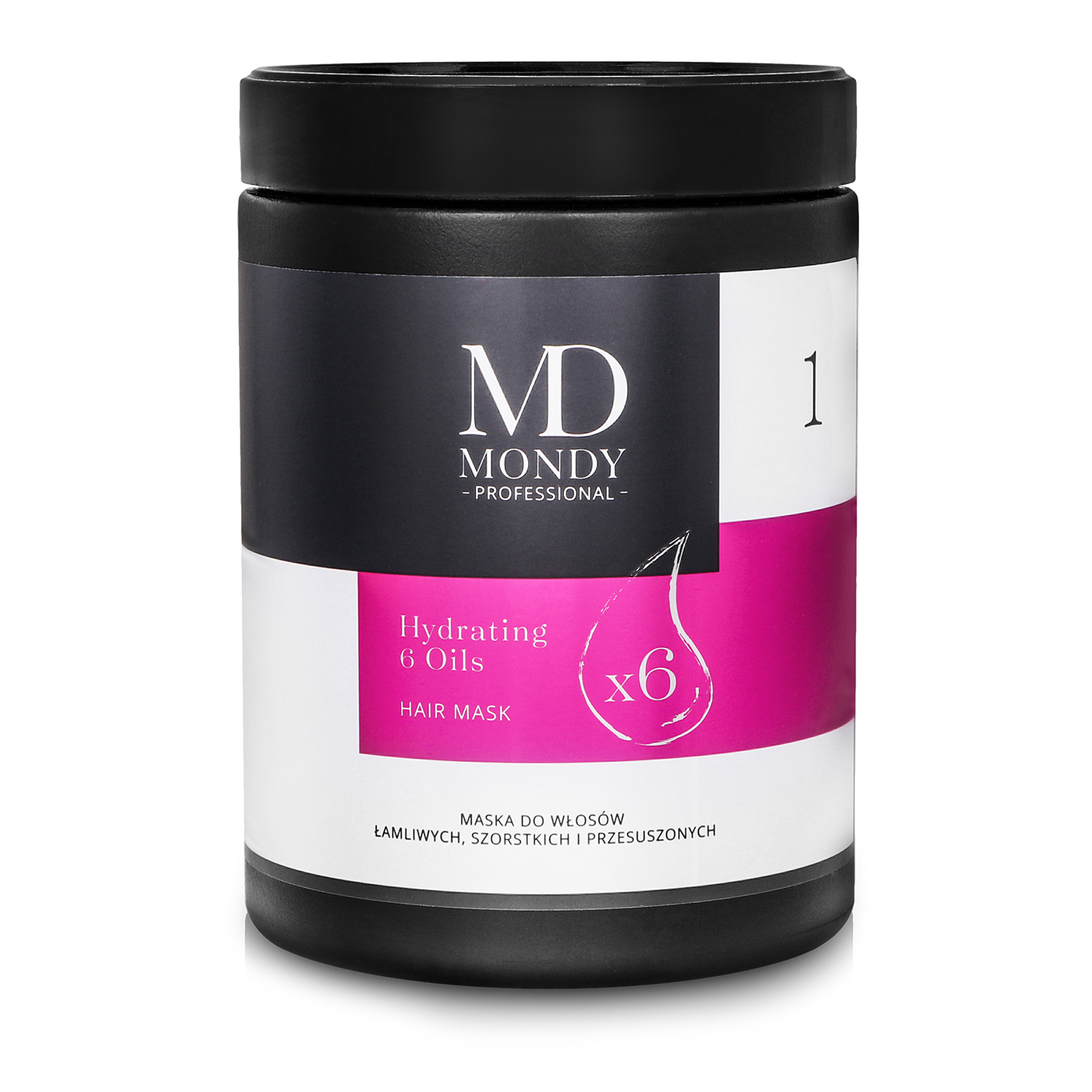 Mondy Hydrating 6 Oils maska do włosów łamliwych, szorstkich i przesuszonych, 1000 ml