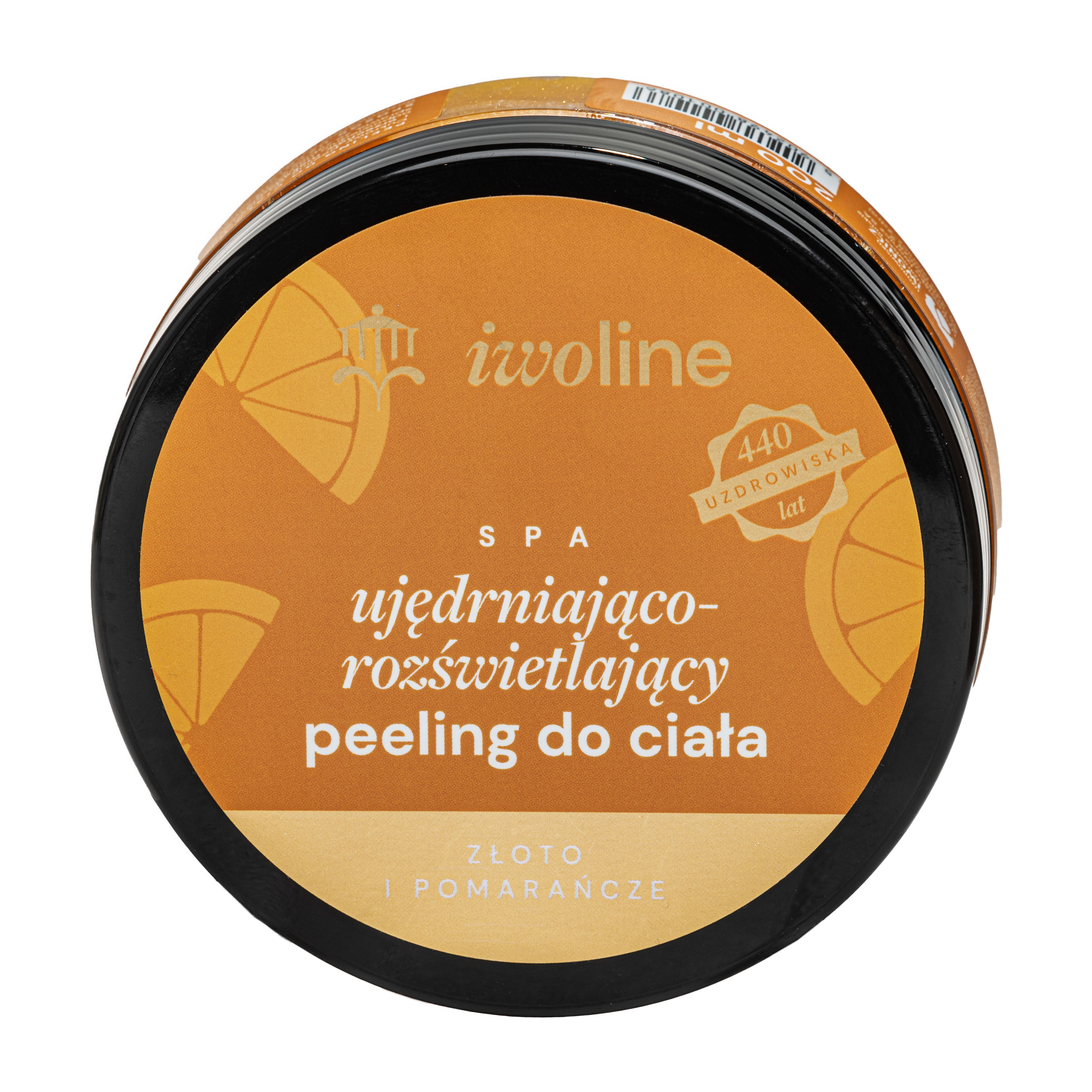 Iwoline peeling do ciała ujędrniająco-rozświetlający złoto i pomarańcze, 200 ml
