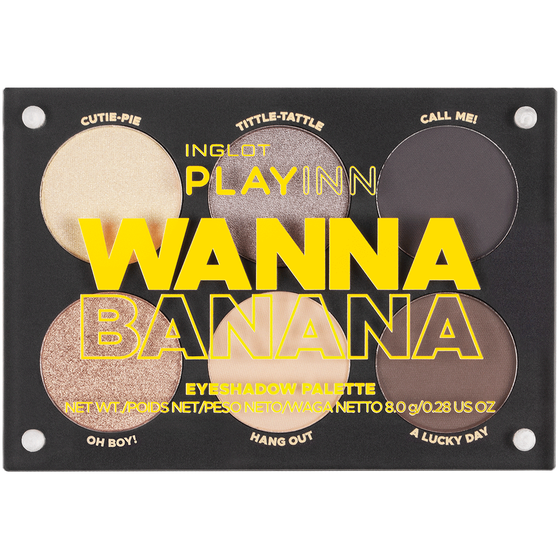 Inglot Playinn paleta cieni do powiek wanna banana, 8 g