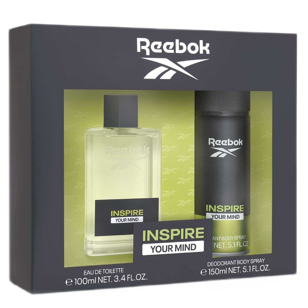 Reebok Inspire Your Mind Men zestaw: woda toaletowa męska, 100 ml + dezodorant męski, 150 ml