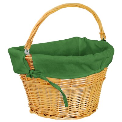 Koszyk wiklinowy na rower VÖGEL VKS-702 Stylowy Zielony