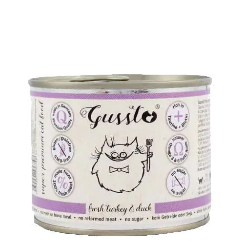 GUSSTO Cat Fresh Turkey &amp; Duck mokra karma dla kotów indyk i kaczka 200 g
