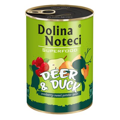 Karma dla psa DOLINA NOTECI Superfood z jeleniem i kaczką 400g