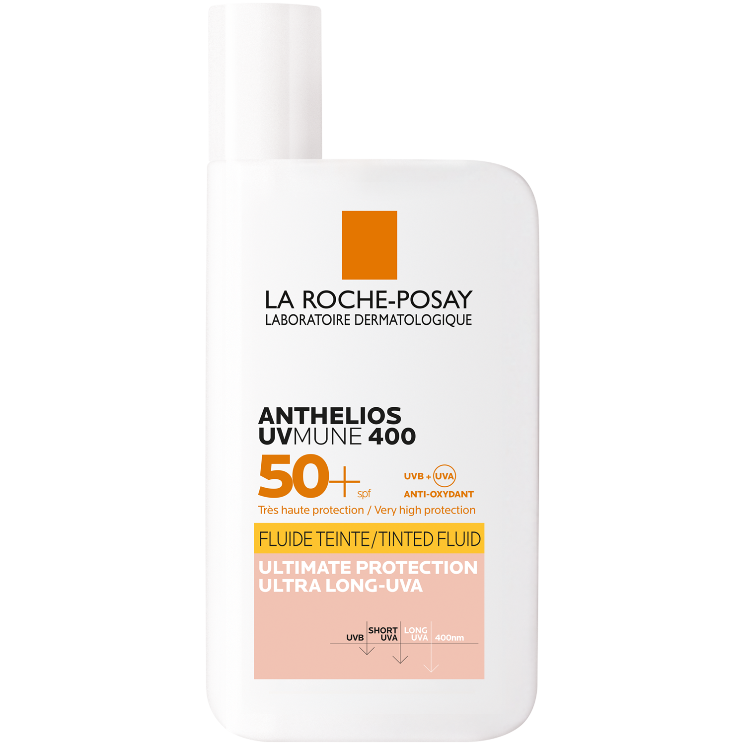 La Roche-Posay Anthelios UVmune 400 barwiący fluid do twarzy z filtrem SPF50+, 50 ml