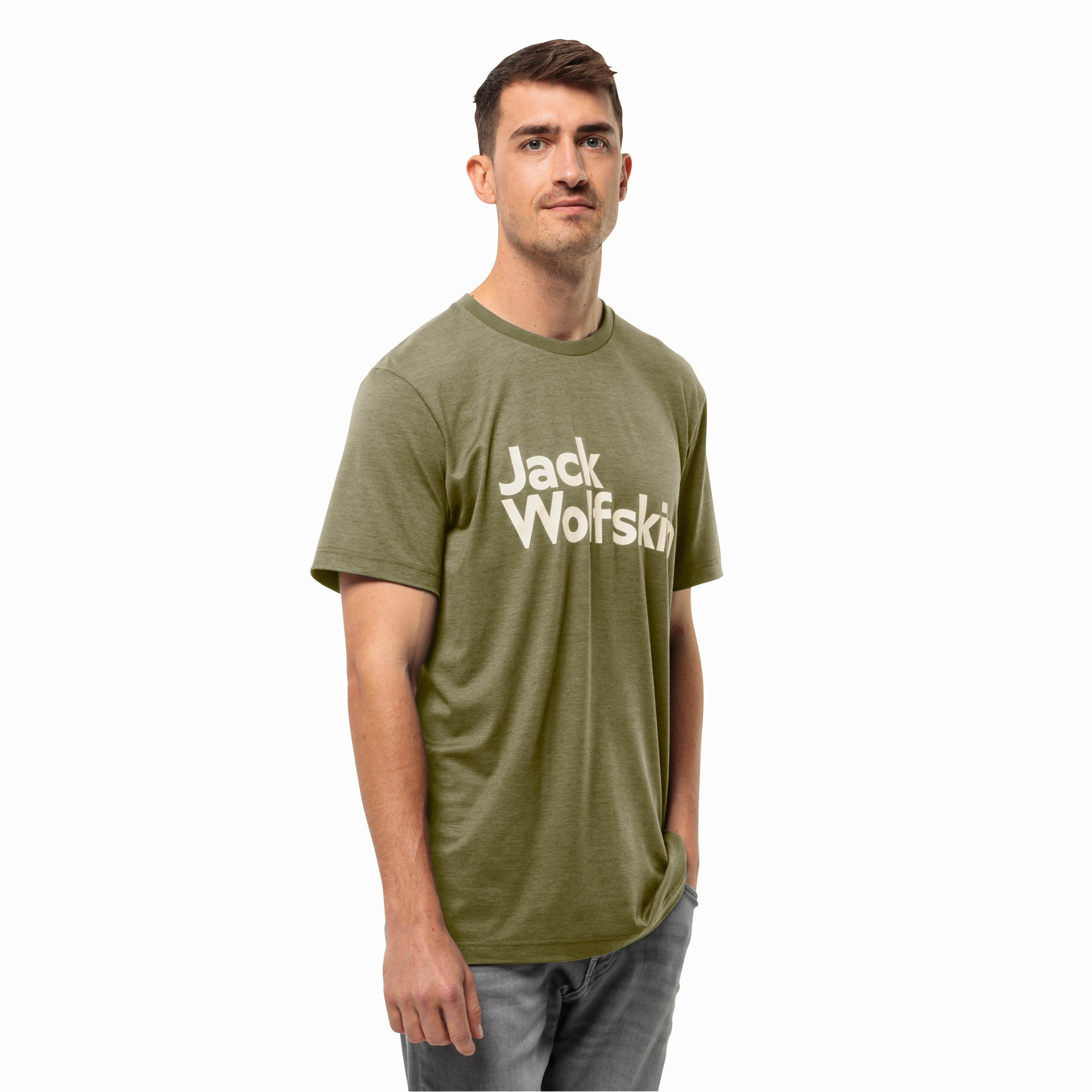 Męska koszulka Jack Wolfskin BRAND T M bay leaf - M