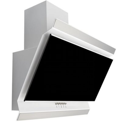 Okap VDB Deco 60 Biały- czarne szkło 280m3/h 63dB klasa C