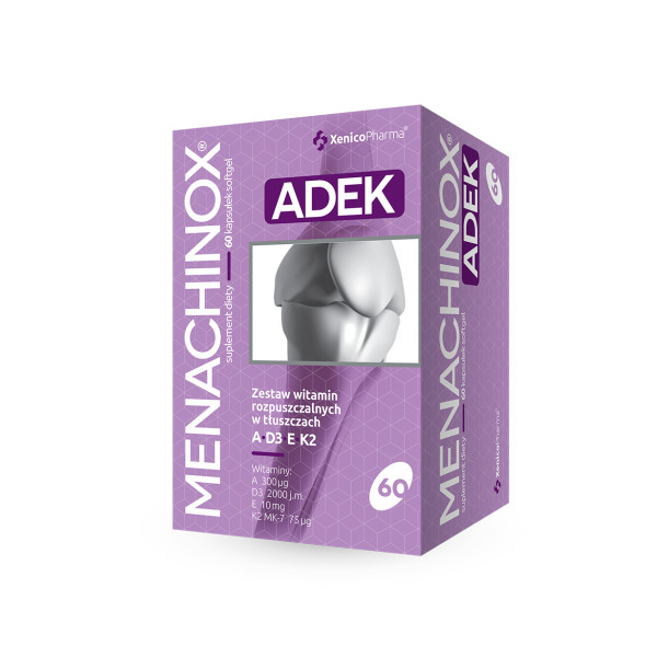 Xenico Pharma Menachinox ADEK suplement diety, 60 kaps./1 opak.