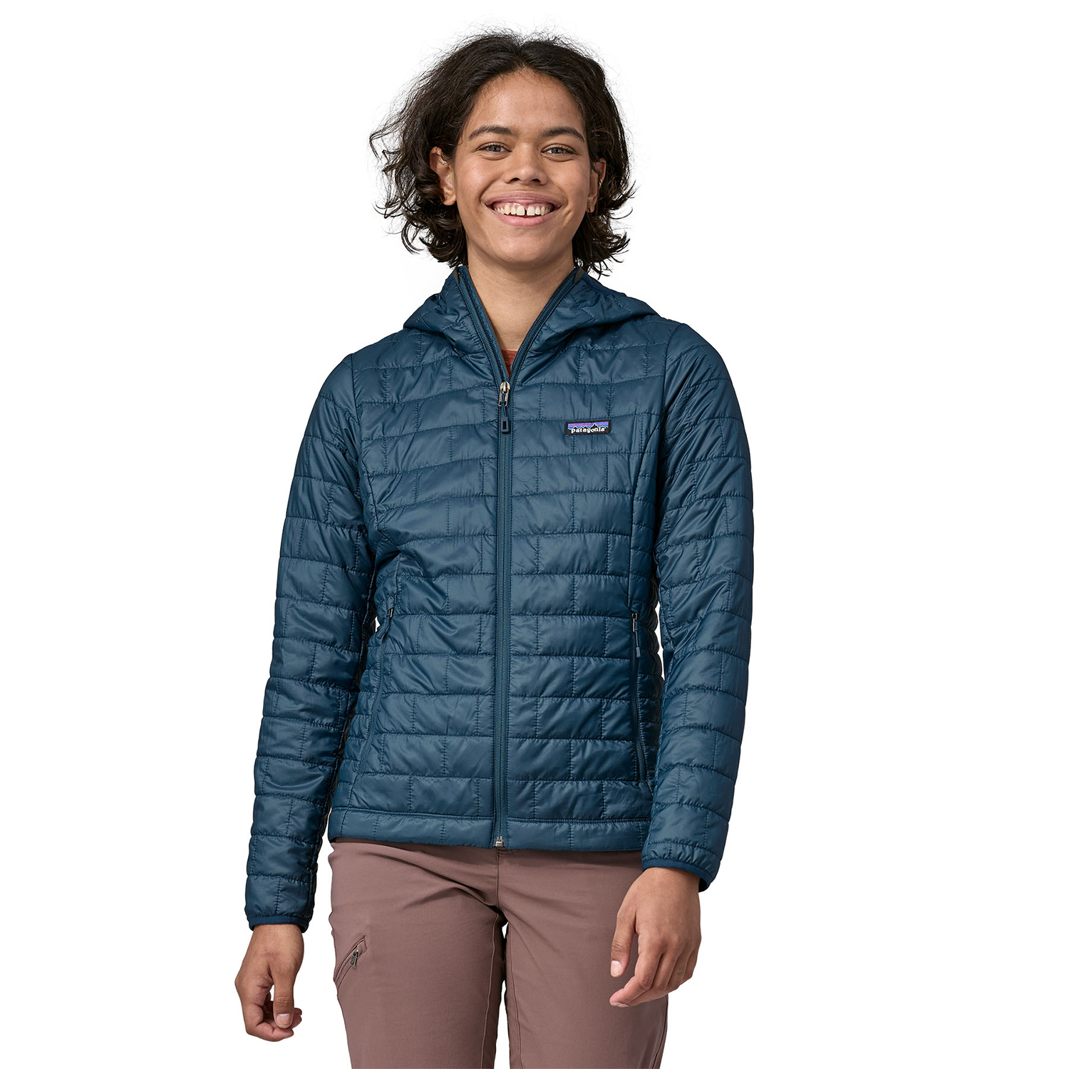 Damska kurtka ocieplana Patagonia Women's Nano Puff Hoody lagom blue - S