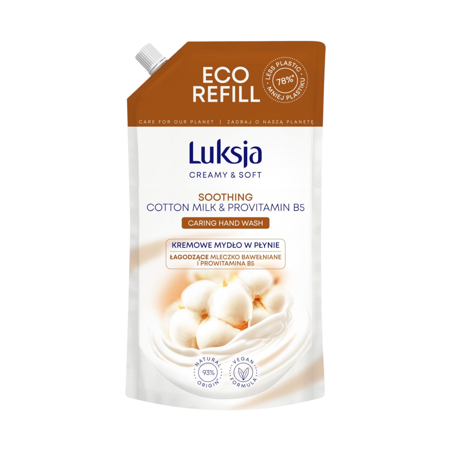Luksja Cotton zapas mydła w płynie, 900 ml