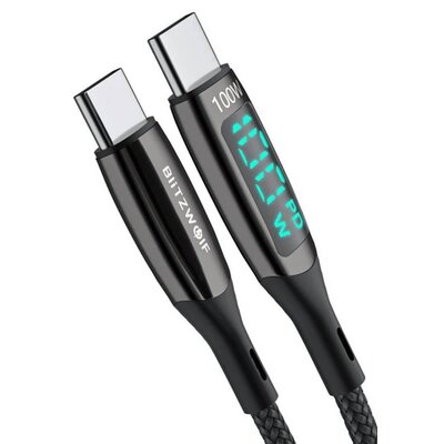 Kabel USB-C - USB-C BLITZWOLF BW-TC23 100W 1.8 m Czarny