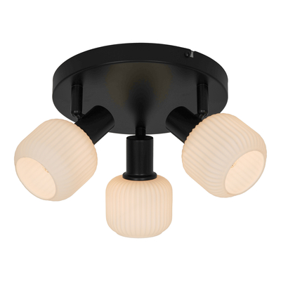 Lampa sufitowa 3 reflektory czarny STEM