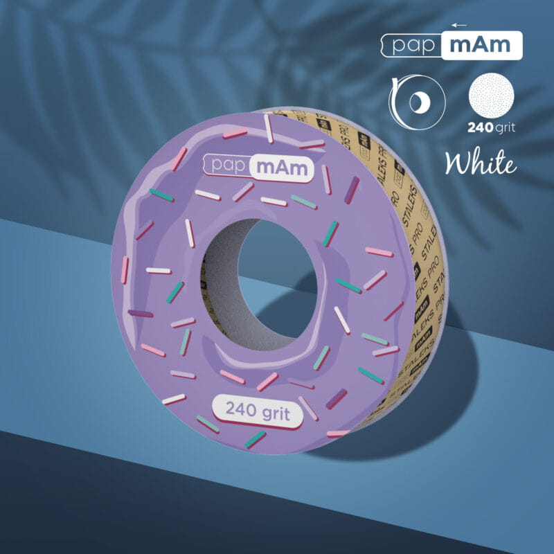 Wymienna taśma ścierna biała papmAm EXPERT do plastikowego pudełka STALEKS PRO, ziarnistość 240