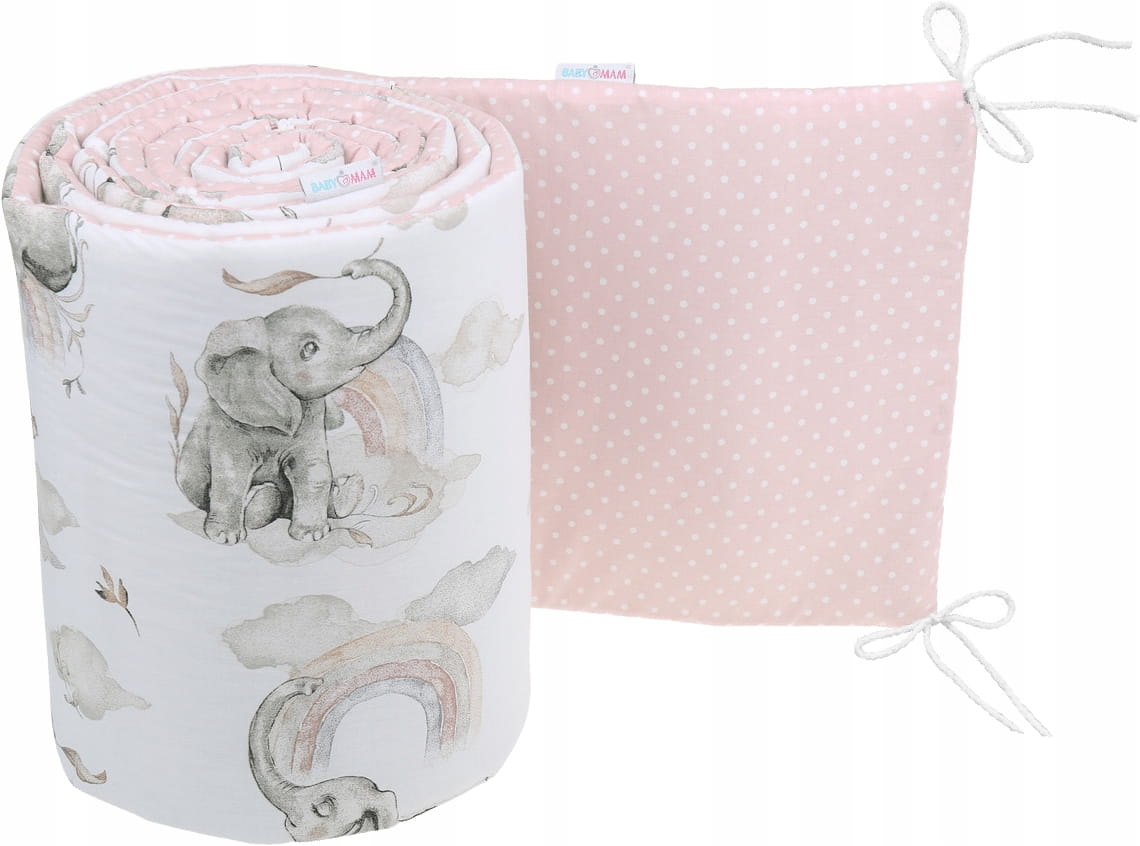 Babymam dwustronny ochraniacz 180x30 do łóżeczka