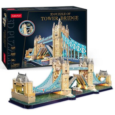 Puzzle 3D CUBIC FUN LED Tower Bridge L531H (222 elementy)