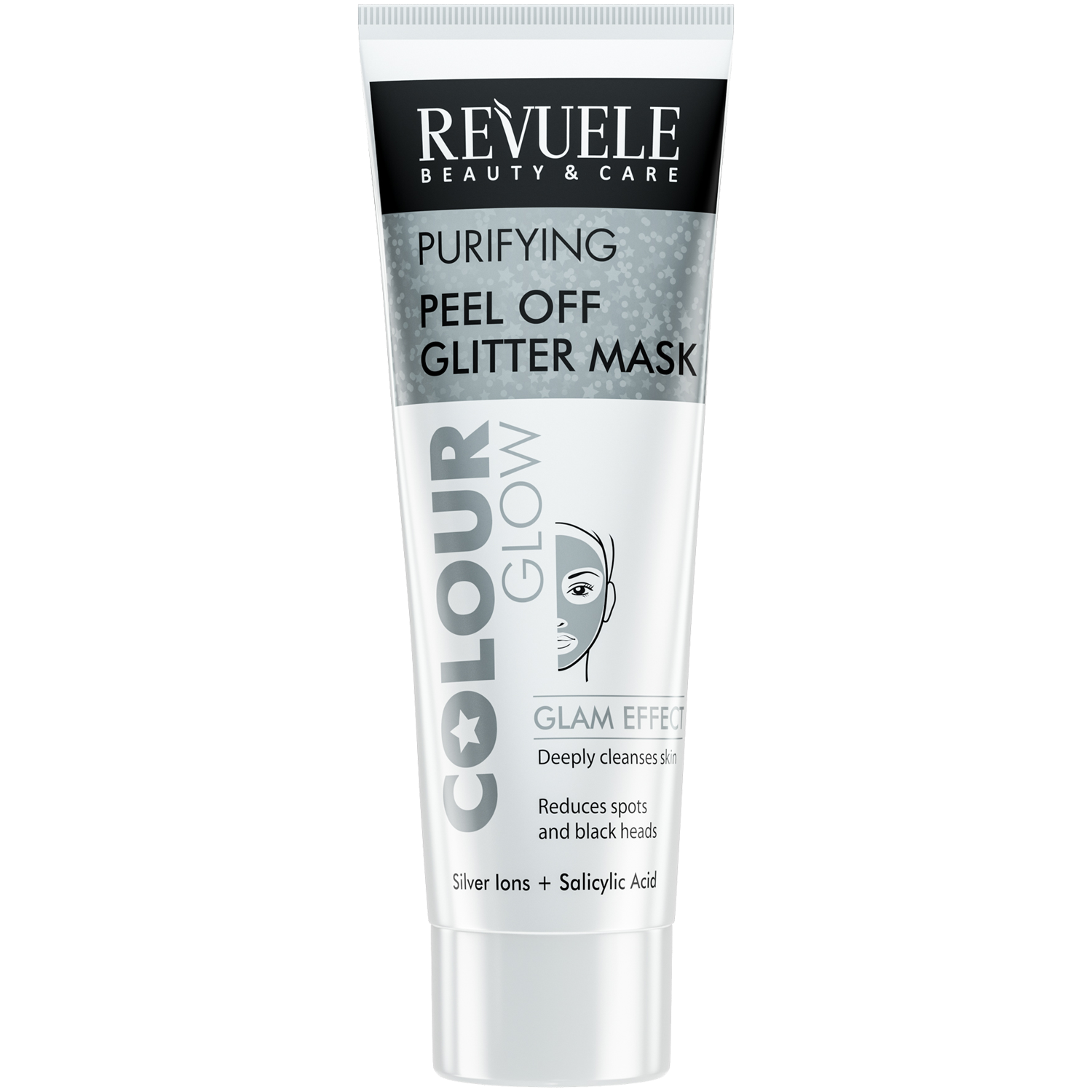 Revuele Colour Glow oczyszczająca maska do twarzy peel off, 80 ml