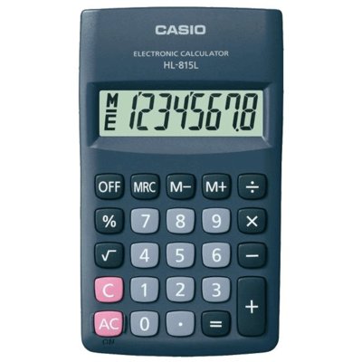 Kalkulator CASIO HL-815L-BK Zasilanie bateryjne, 1 pamięć