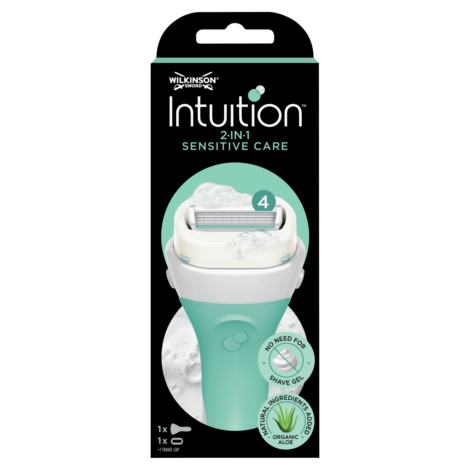 Wilkinson Sword Intuition Sensitive Care maszynka do golenia, 1 szt. + wkład, 1 szt.
