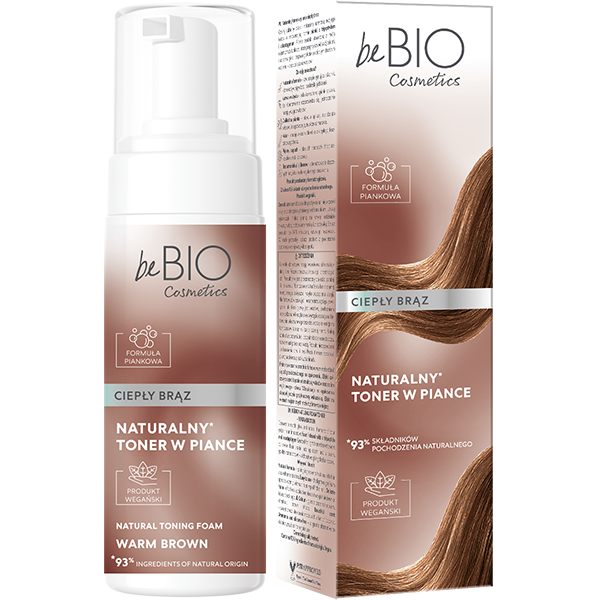 beBIO toner w piance ciepły brąz, 120 ml