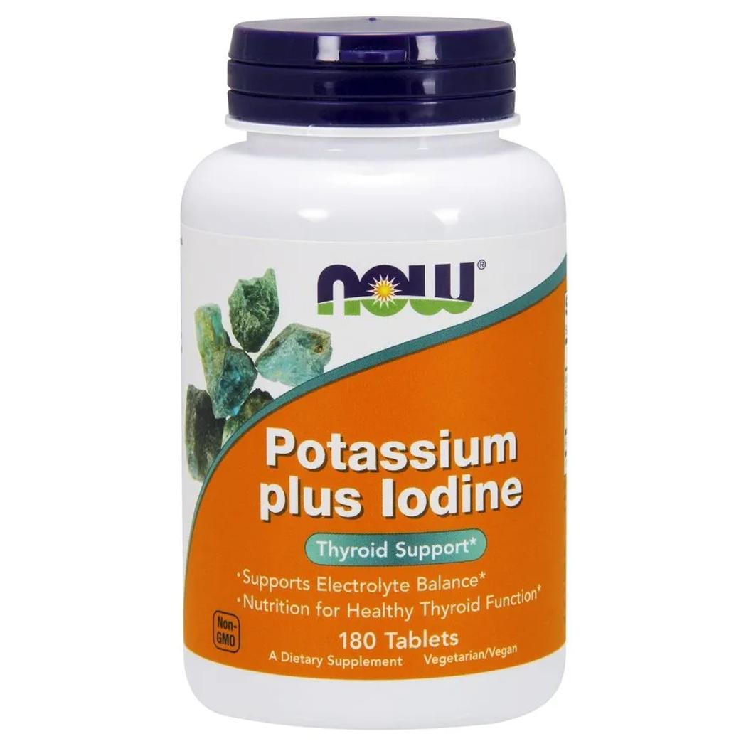 Now Foods suplement diety potas z jodem, 180 tabl./1 opak.