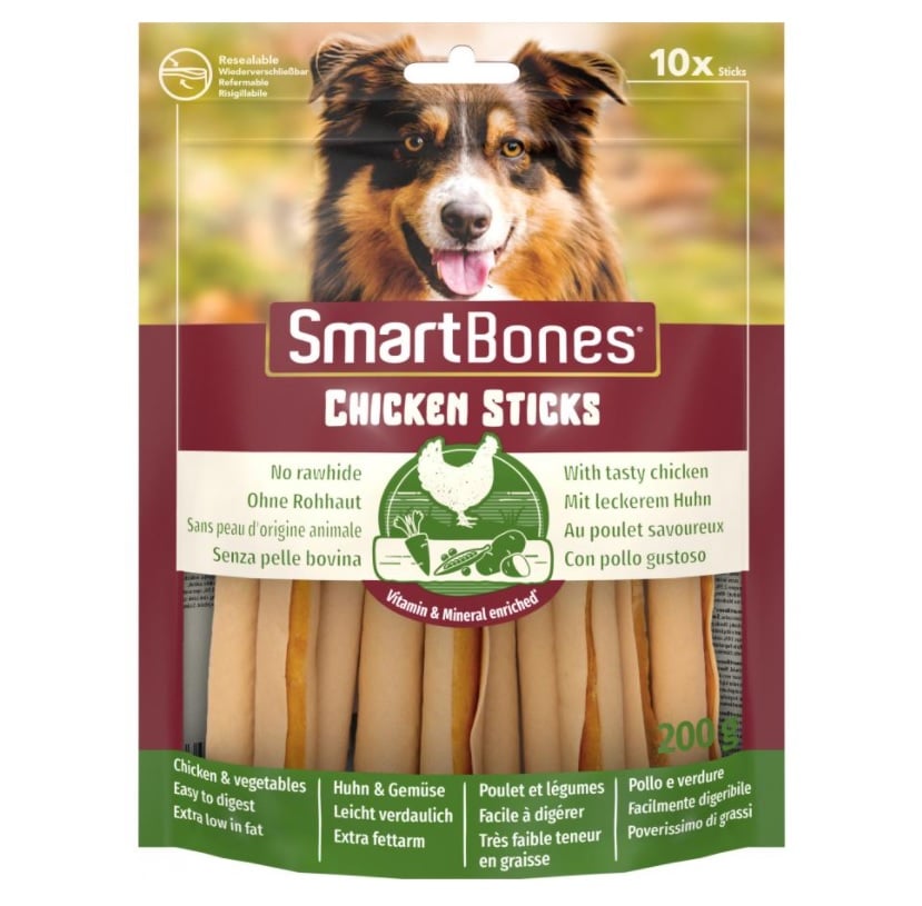 SMART BONES Chicken Sticks 10 szt pałeczki do żucia dla psów kurczak