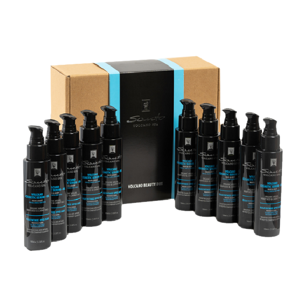 Santo Volcano Spa zestaw: olej-serum do ciała, twarzy i włosów, 10x100 ml