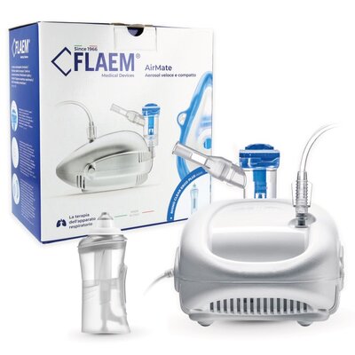 Inhalator nebulizator pneumatyczny FLAEM AirMate Duo z Rhino Clear Ergo Plus
