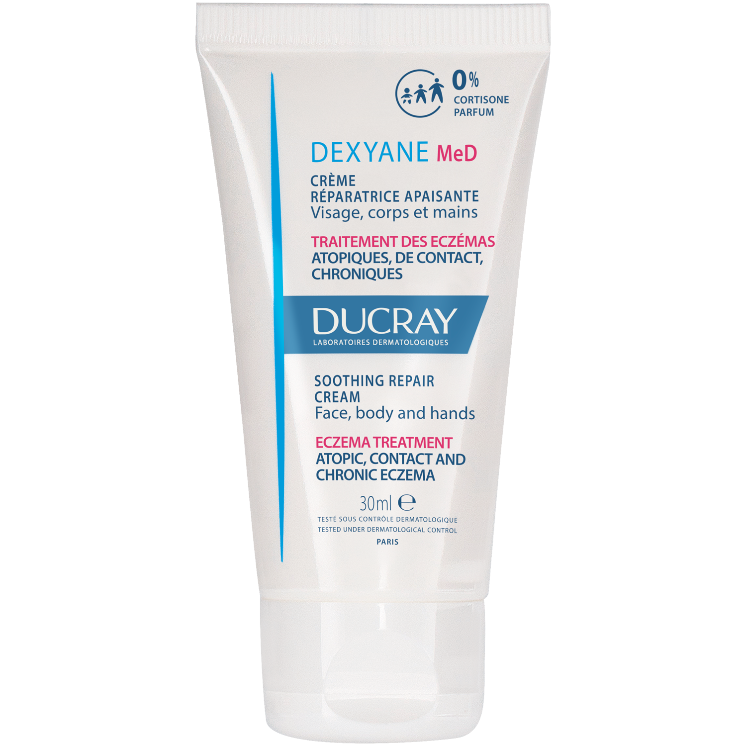 Ducray Dexyane wyrób medyczny: kojąco-regenerujący krem do twarzy, 30 ml